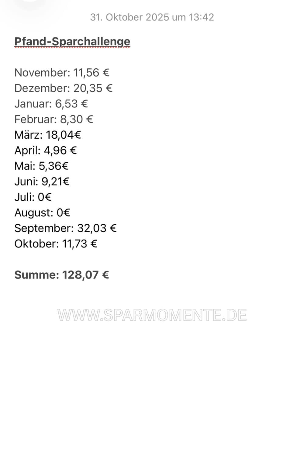 30 Tage Challenge Geld Sparen mit Spaß