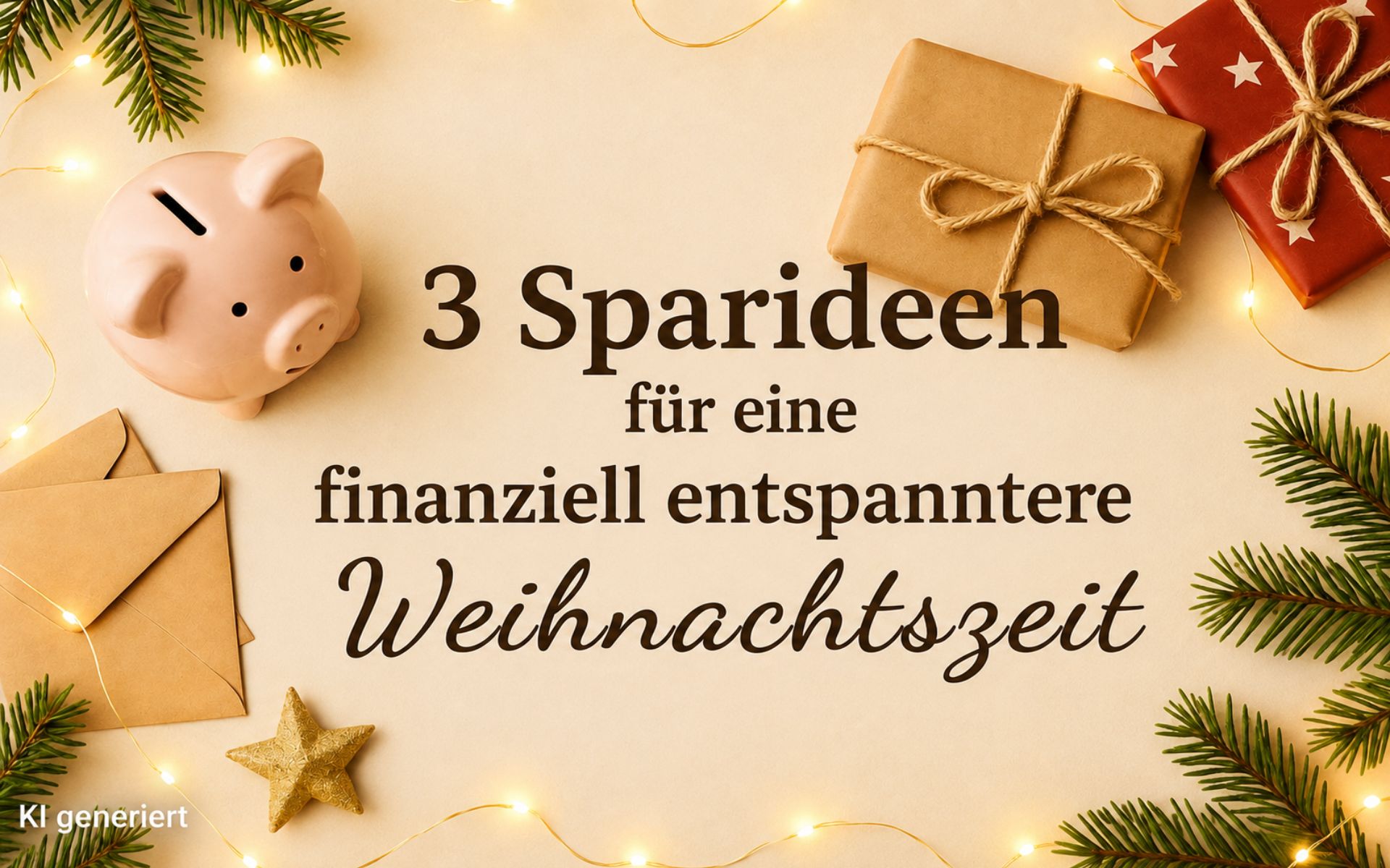Sparsame Weihnachten: 3 geniale Sparideen für eine finanziell entspanntere Weihnachtszeit