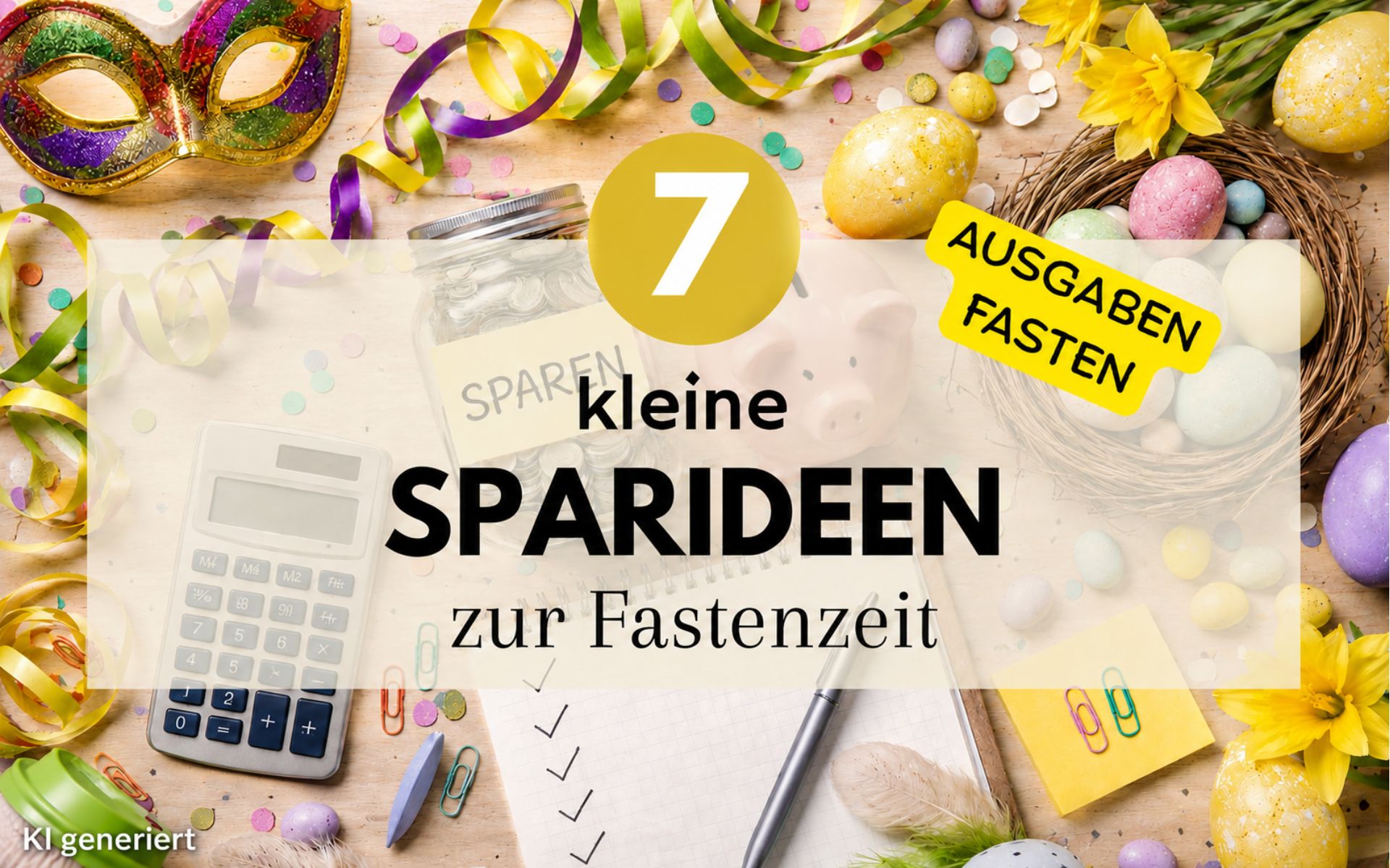 Fastenzeit = Geld sparen: 7 Lösungen, die dein Konto zwischen Karneval und Ostern entlasten