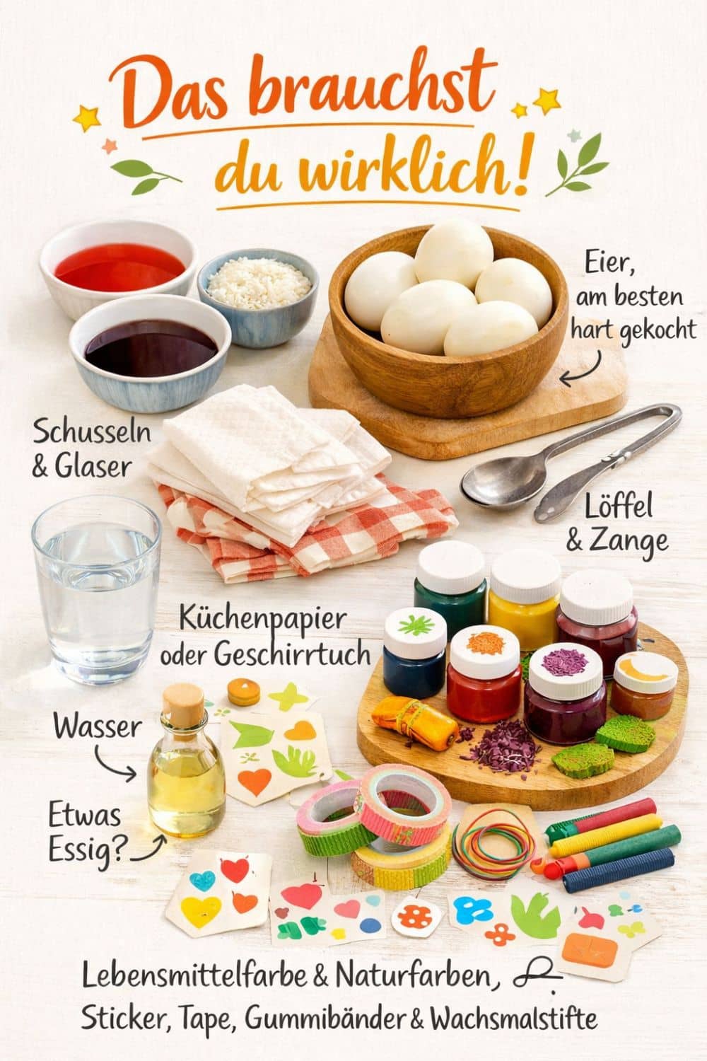 Ostereier färben mit wenig Geld: 7 günstige Ideen für ein schönes Osterfest. Diese Utensilien brauchst du wirklich